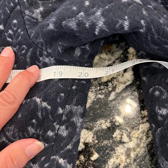 CAbi Women's Jacquard Paisley Wool Blend Midnight Navy Blazer - SIZE 8 - Picture 8 of 9